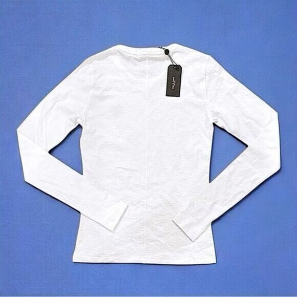 Rag & Bone Embroidered Heart Long Sleeve Tee - Picture 6 of 16